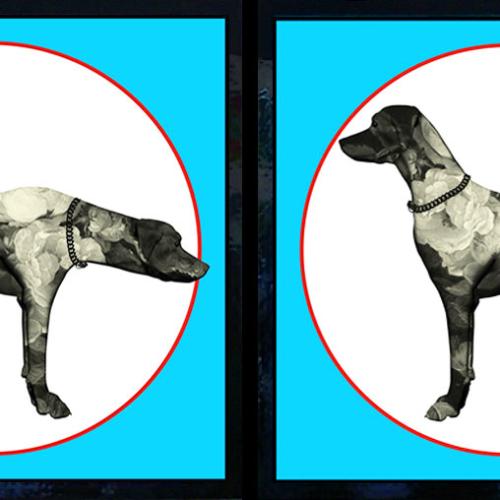 Mind the Dogs Tail 1 and 2 (a pair of framed prints)